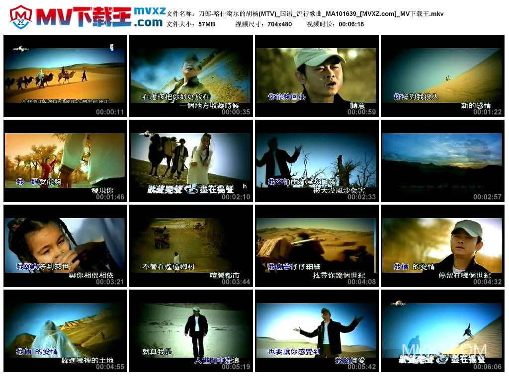 刀郎-喀什噶尔的胡杨(MTV)_国语_流行歌曲_MA101639
